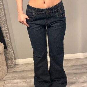 Stylish Navy Flare Jeans